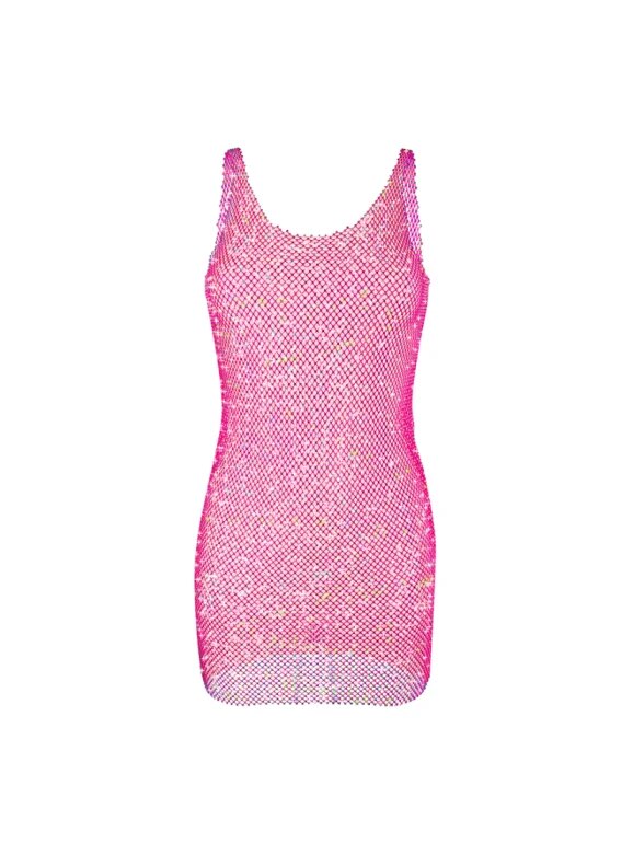 Crystal Diamonds  Sleeveless Bodycon Mini Dresses Rown