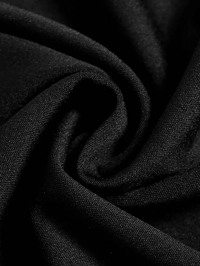 Deep V-Neck Sparkle Glitter Black Bodycon Mini Dress Rown