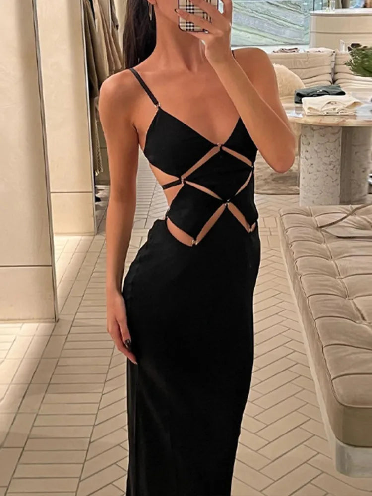 Elegant Slip Mermaid Evening  Maxi Dress Rown